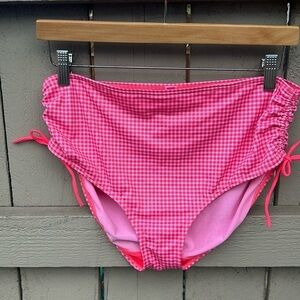 NWT Prima Donna Swim Candy Crush St Topez Full Brief Bikini Bottoms Pink Gingham